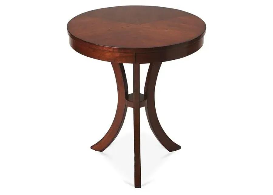 Lilly Curved Side Table - Cherry - Brown