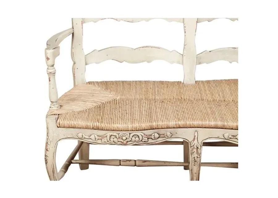 Catherine 2-Seat Bench - Parchment - Handcrafted - Ivory