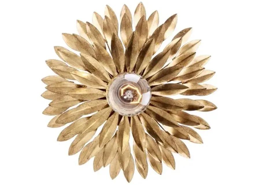 Broche 1-Light Sconce/Ceiling Mount - Crystorama - Gold