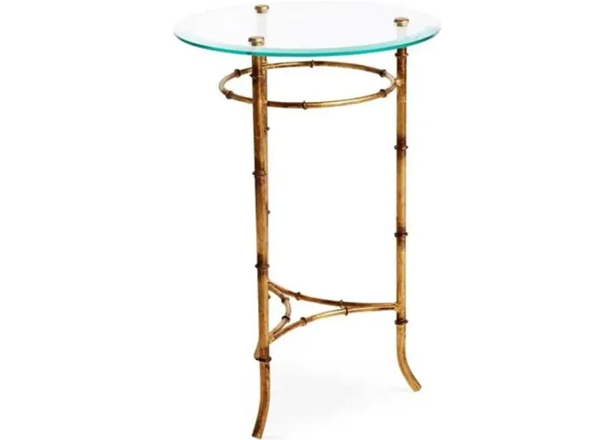 Bamboo Side Table - Gold