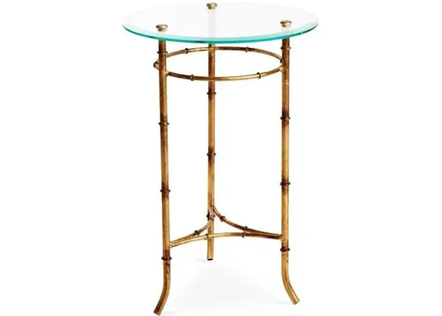 Bamboo Side Table - Gold