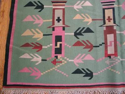 1920s Bessarabian Kilim - 7'9" x 12'4" - Beige