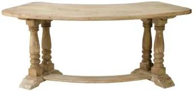 Amiee Weathered Wood Desk - Natural - Handcrafted - Beige