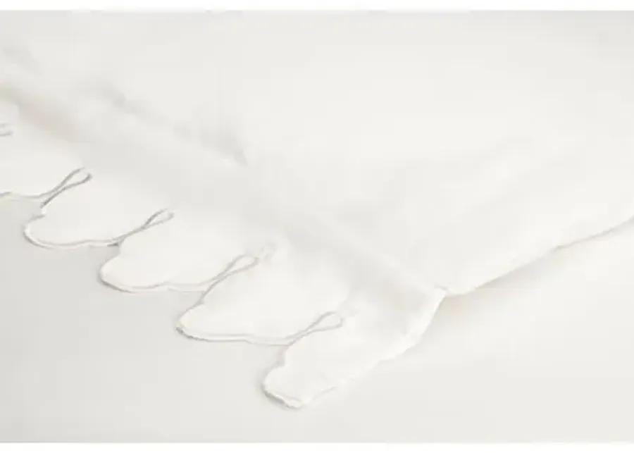 Scallop Duvet Set - White - Belle Epoque