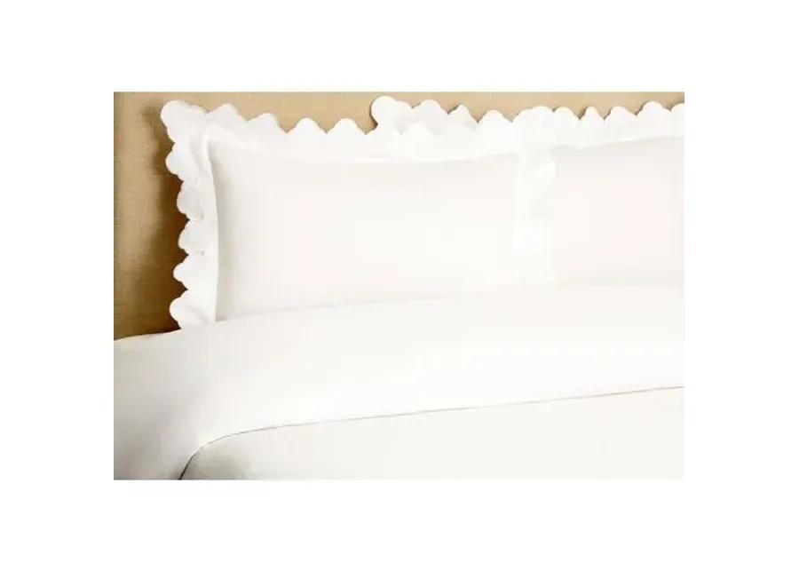 Scallop Duvet Set - White - Belle Epoque