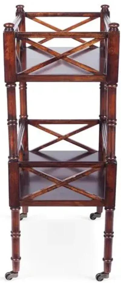 Peters Bar Cart - Cherry - Brown