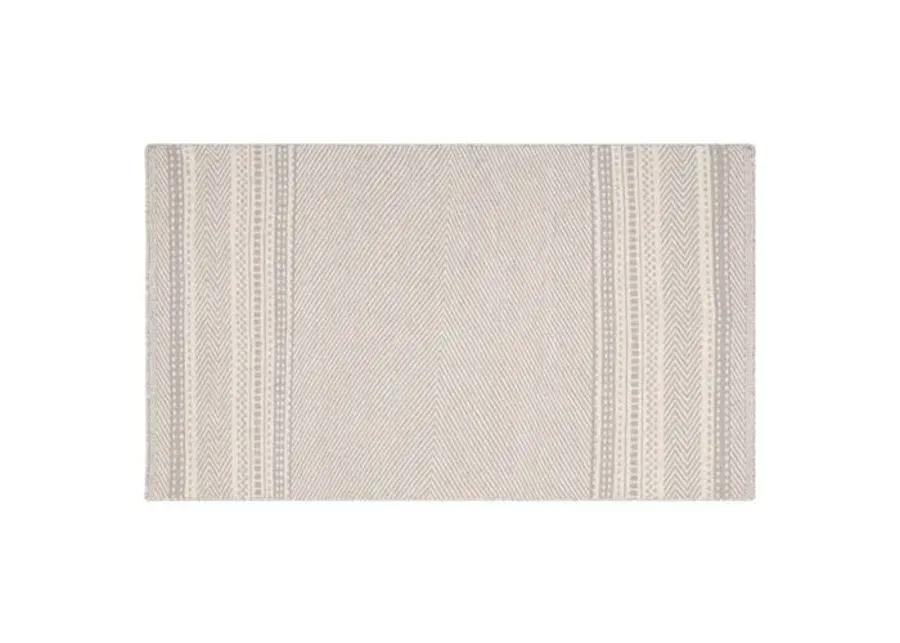 Unai Kilim Dhurrie Rug - Gray - Gray