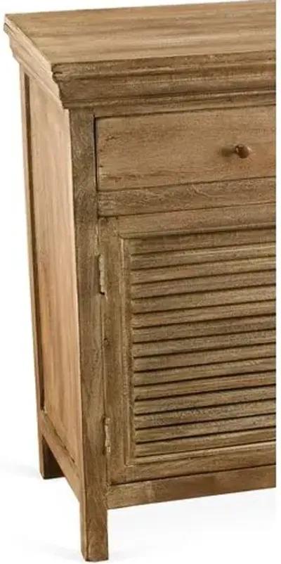 Ada Shutter Cabinet - Driftwood - Handcrafted - Beige