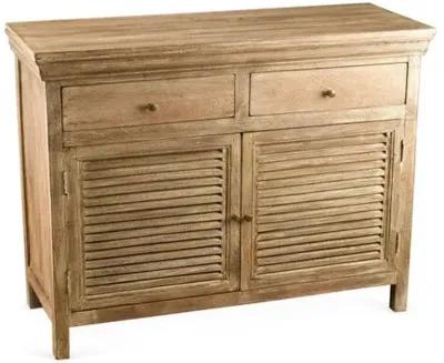 Ada Shutter Cabinet - Driftwood - Handcrafted - Beige