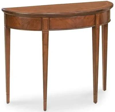 Neher Demilune Console - Cherry - Brown