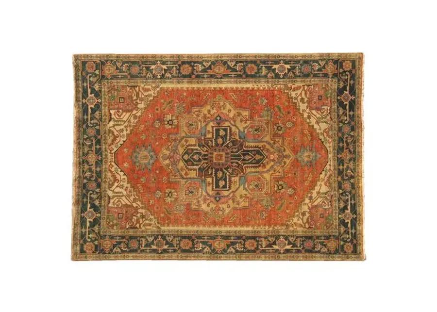 6'x9' Turkish Oushak Rug - Blue - Exquisite Rugs - Beige - Beige