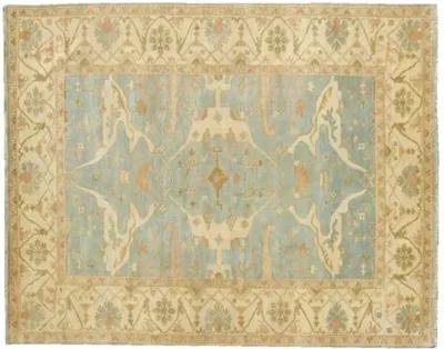 6'x9' Turkish Oushak Rug - Blue - Exquisite Rugs - Beige - Beige