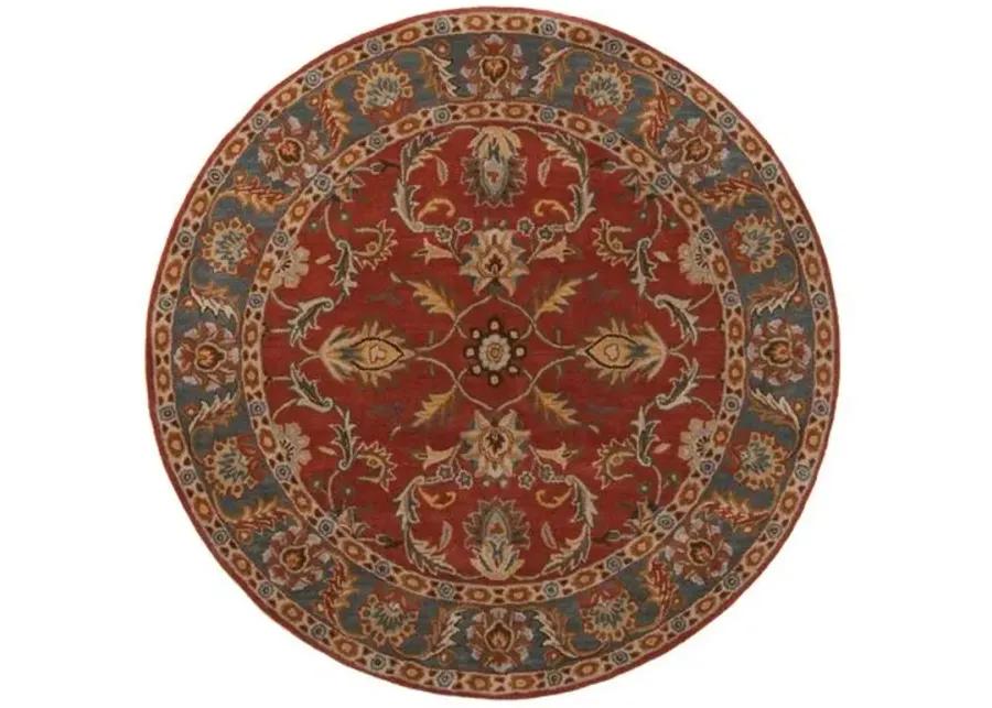 Buckeye Rug - Brick Red/Green - Brown - Brown