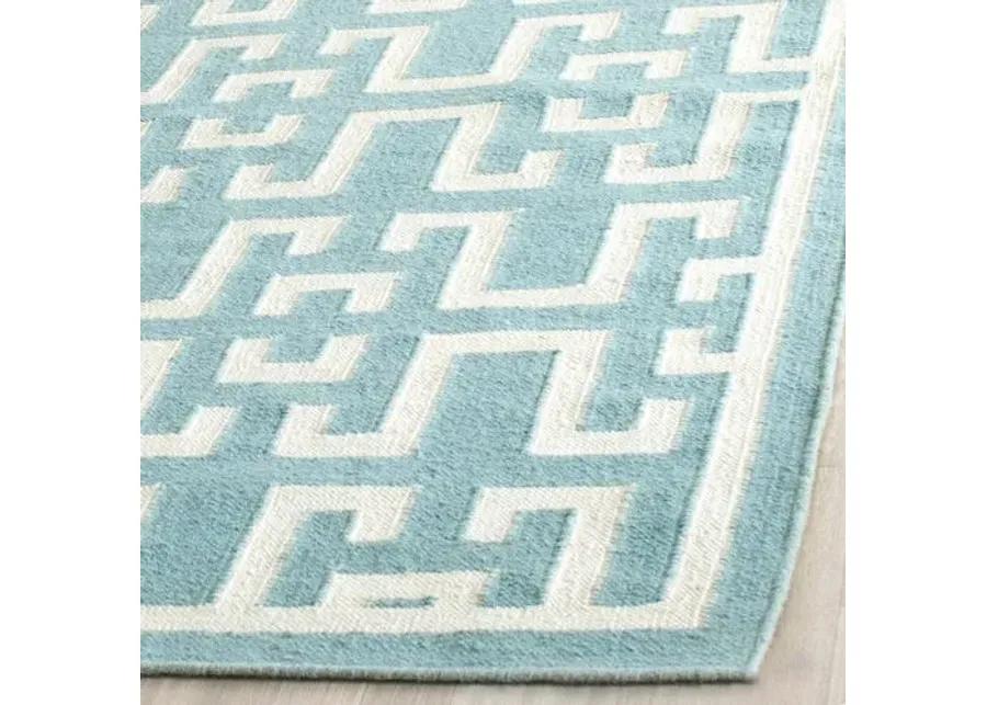 Ayn Dhurrie Rug - Seafoam/Ivory - Green - Green