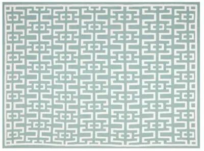 Ayn Dhurrie Rug - Seafoam/Ivory - Green - Green