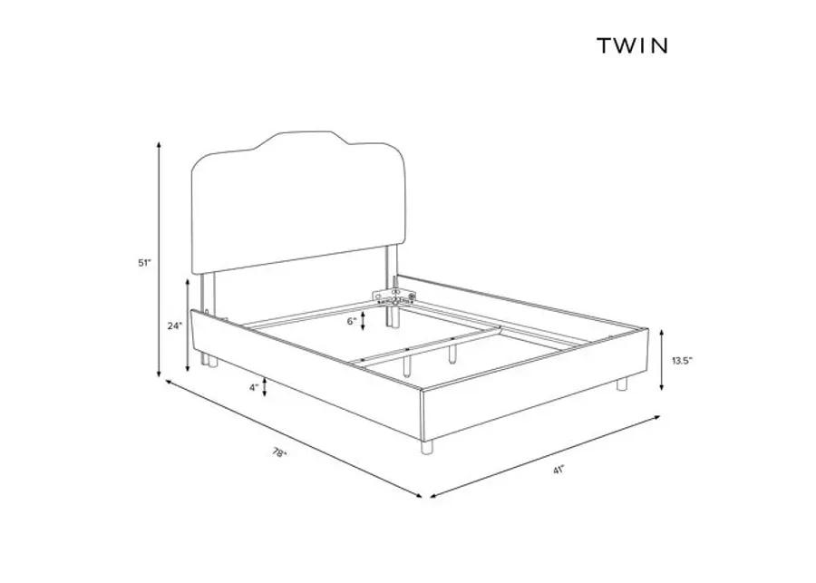 Davidson Tufted Bed - Handcrafted - Blue