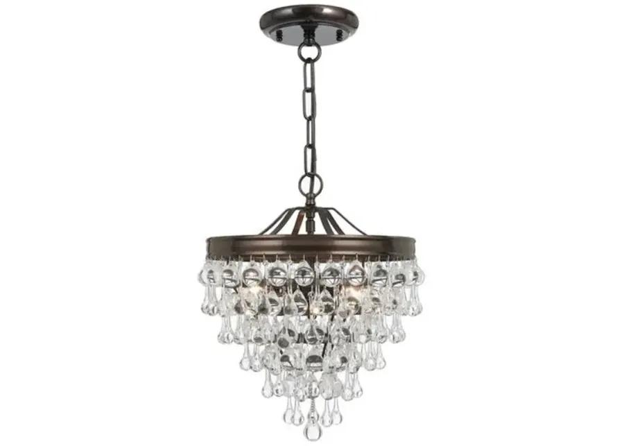 Calypso 3-Light Mini Chandelier - Vibrant Bronze - Crystorama - Brown