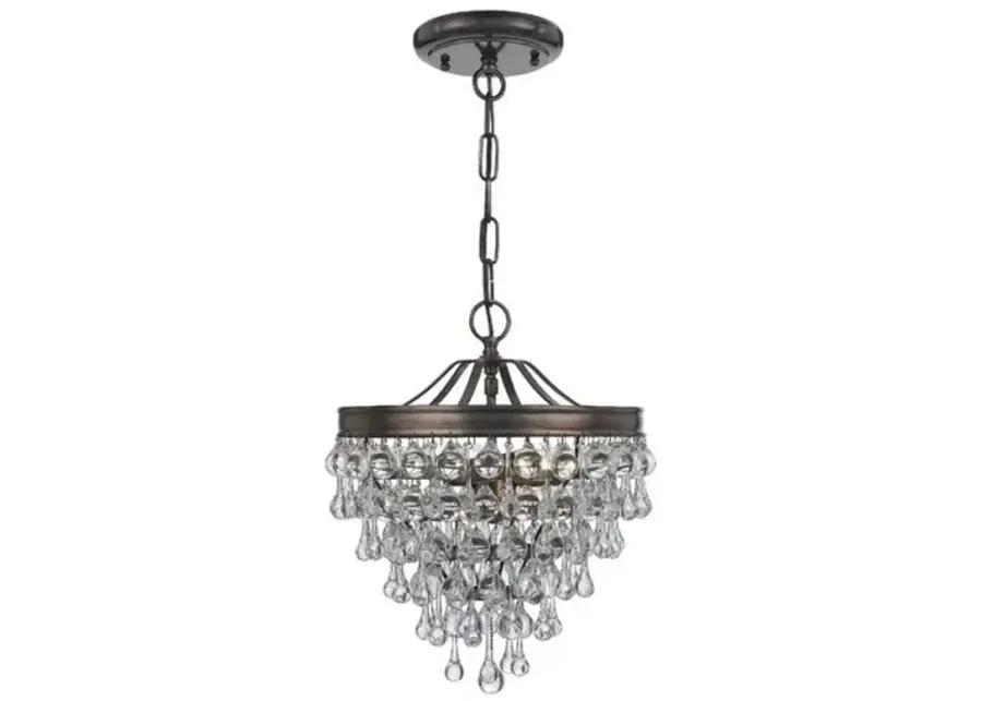 Calypso 3-Light Mini Chandelier - Vibrant Bronze - Crystorama - Brown