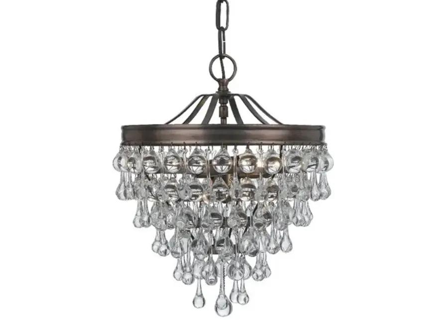 Calypso 3-Light Mini Chandelier - Vibrant Bronze - Crystorama - Brown