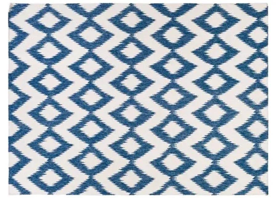 Kendall Flat-Weave Rug - Navy - Blue - Blue