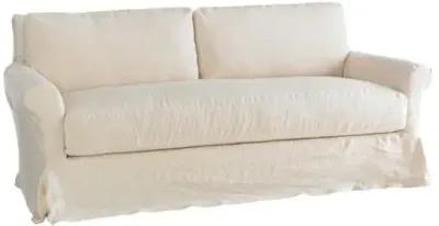 Comfy Slipcovered Sofa - Washable Cream Linen - Rachel Ashwell - Handcrafted