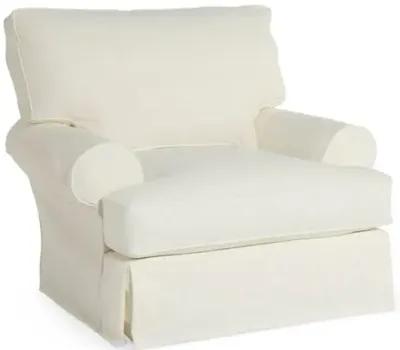 Comfy Slipcovered Club Chair - Washable White Denim - Rachel Ashwell - Hancrafted in the USA