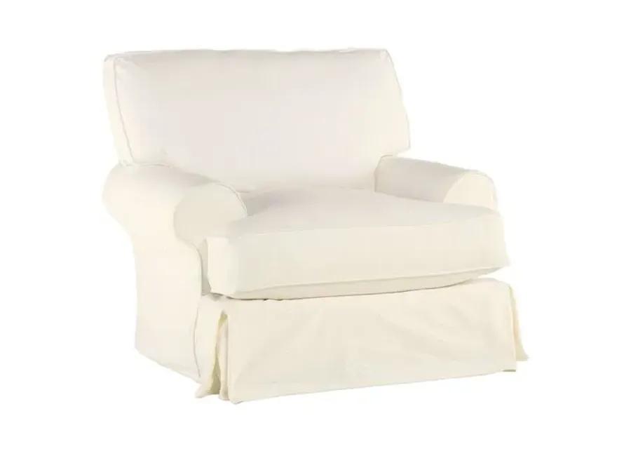 Comfy Slipcovered Club Chair - Washable Cream Linen - Rachel Ashwell - Hancrafted in the USA