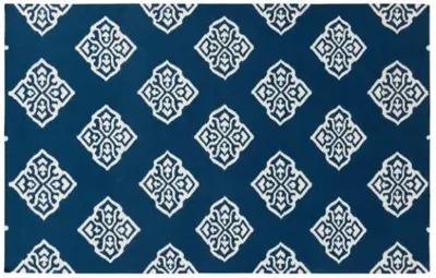 Benton Flat-Weave Rug - Blue - Blue