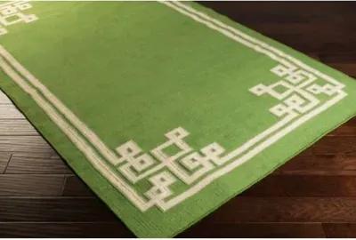 Alameda Flat-Weave Rug - Green - Green