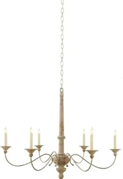 Visual Comfort - Country Chandelier - Belgian White - Ivory