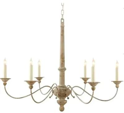 Visual Comfort - Country Chandelier - Belgian White - Ivory