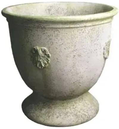 20" French Anduze Outdoor Planter - White Moss - Beige - 20"w x 20"d x 18"h