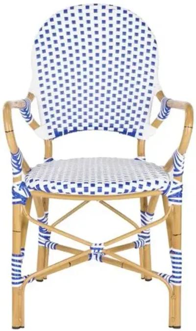 Set of 2 Odeon Bistro Outdoor Armchair - Blue