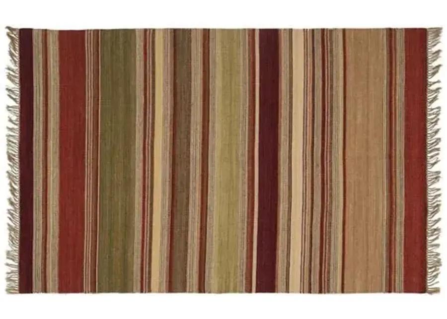 Sobral Flat-Weave Rug - Gold - Brown - Brown