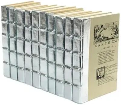 10" Metallic Books - Silver - Gray