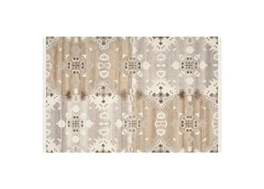 Moone Flat-Weave Rug - Gray - Gray