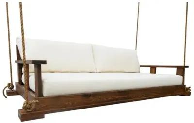 Savannah Outdoor Bed Swing - Brown/Cream - Handcrafted