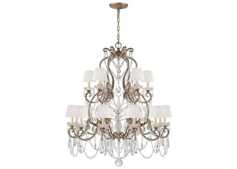 Ralph Lauren Home - Visual Comfort - Adrianna 18-Light Chandelier - Crystal - Gold