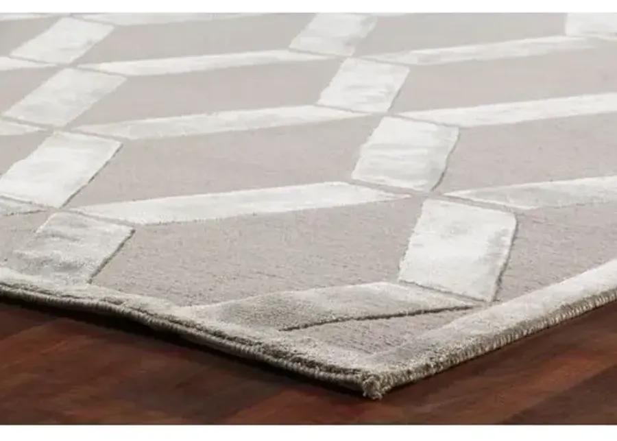 Metro Velvet Rug - Silver Gray - Exquisite Rugs - Gray