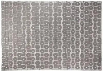 Metro Block Velvet Rug - Silver - Exquisite Rugs - Gray - Gray