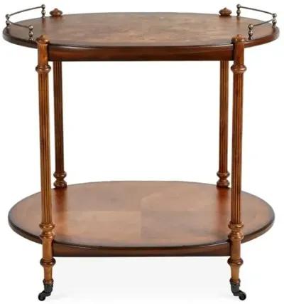 Rachel 2-Tier Bar Cart - Handcrafted - Brown