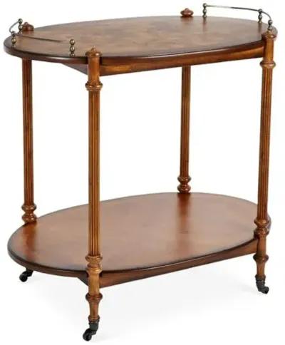 Rachel 2-Tier Bar Cart - Handcrafted - Brown