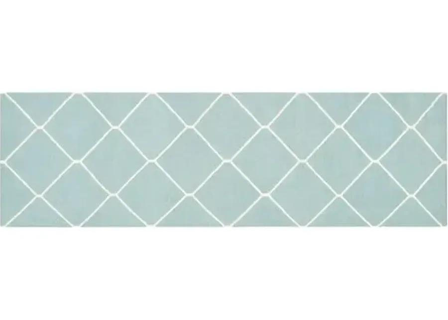 Papillon Dhurrie Rug - Light Blue - Blue