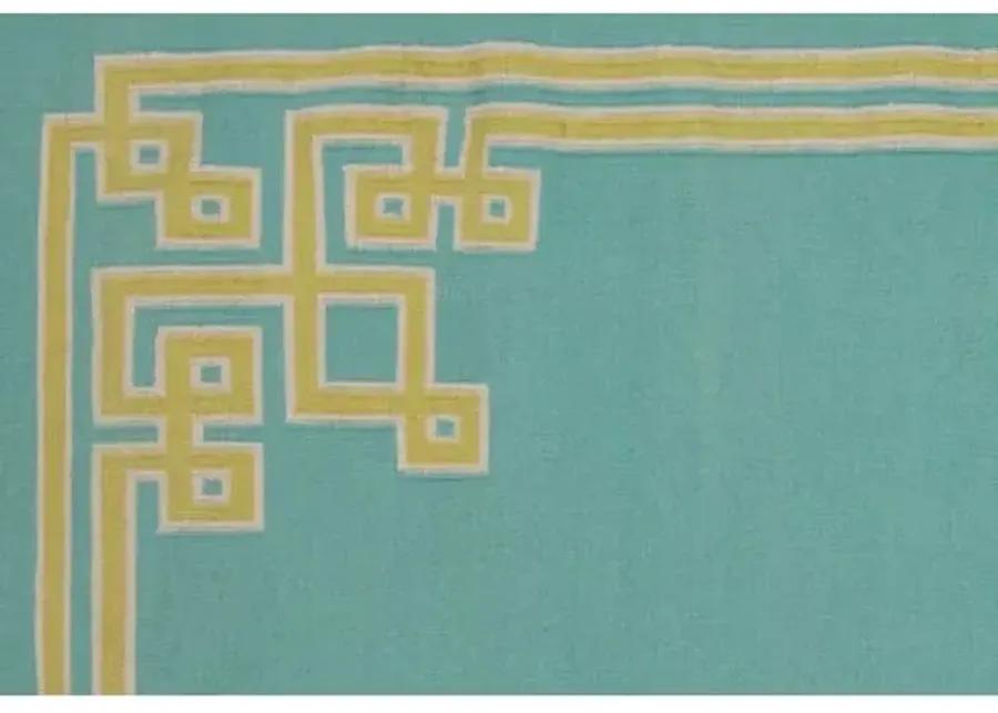 Alameda Flat-Weave Rug - Blue - Blue