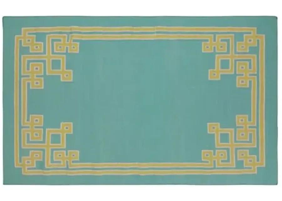 Alameda Flat-Weave Rug - Blue - Blue