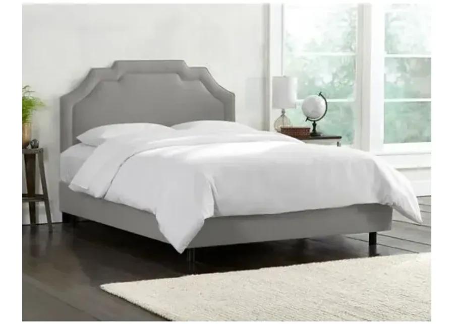 Lola Linen Bed - Handcrafted - Gray