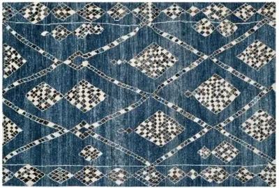 Maury Hand-Knotted Rug - Blue/Black - Blue