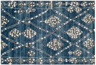 Maury Hand-Knotted Rug - Blue/Black - Blue