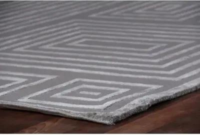 Velvet Maze Block Rug - Silver - Exquisite Rugs - Gray - Gray