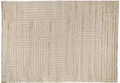 Velvet Maze Block Rug - Beige - Exquisite Rugs - Beige